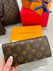Louis Vuitton Portefeuille Sarah Monogram Long Wallet Brown Authentic