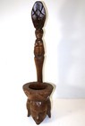 20  Polynesian Hand-carved Wood Ladle -or- Wall Sconce Candle Holder - 1960s