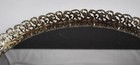 Vintage Gold Tone Filigree Vanity Metal Framed Mirror Tray Perfume 13 1 2  G15