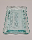 Vintage Blue Tiara Indiana Glass The Last Supper Candy Dish Tray Blue 5 5 x3 5 