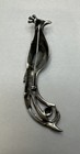 Vintage 925 Sterling Silver Peacock Brooch
