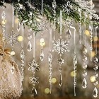 Pcs Christmas Tree Decoration Crystal Ornaments - Hanging Acrylic 18 Clear