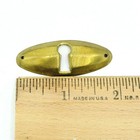 Single Vintage Brass Skeleton Key Hole Escutcheon 3 4  X 1 7 8 