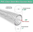 1 id-10ft Pvc Reinforced Tubing Steel Wire Suction Flexible Hose Vinyl Tubing He