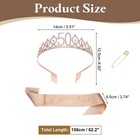 Birthday Crown And Sash 50th Birthday Sash For Women Rhinestone Tiara Rose Gold