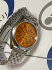 Vintage Seiko 5 Orange Automatic 17 Jewels Day date Japan Men s Wrist Watch 6309
