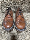 Vintage Leather Wing Tip Shoes Men s 8 5 D Freeman Brogue Brown Wingtips Usa