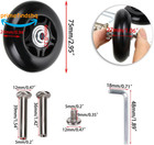 Suitcase Replacement Wheels Rubber Repair Kits Set Of 2 75 X 24mm Free Shipping