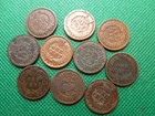 10 Different  Junk  Cull  Grade Indian Head Cents  jy29  Readable Dates