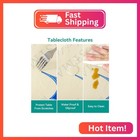 Dwellaid Christmas Round 60 Inch Disposable Vinyl Tablecloth With Flannel Backin
