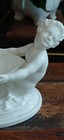 Pair Of Antique Royal Worcester White Porcelain Salts Cherubs Mermaids