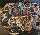    vintage   Modern Jewelry Mix 1lb Estate Lot  Wearable  Gold silver Tone Grabbag