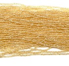 12 0 3cut Czech Light Gold Glass Seed Beads-full Hank
