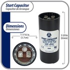 Appli Parts Con-130-250 Motor Start Capacitor 130-156 Mfd Uf  250 Vac  Universal