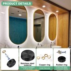 12-pack Screw Covers  0 63  Dia Caps Decorative For Mirror Screws  black 