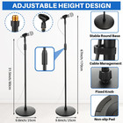 4 Pcs Tripod Microphone Stand Kit For Bands   Studios Boom Arm Floor Mic Stand A
