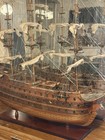 58 Inch    Wood Ship Model Hms Victory With Giant Model Case Retail Value 5000    