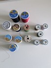 Vintage J p Coats Wooden Thread Spool Lot Coats Clark Mixed 14 Total 