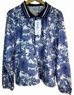Walter Hagen P11 Golf Pullover Womens Xxl Blue Floral 1 4 Zip Performance Nwt