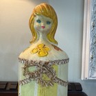 Rare 1960s Hair Spray Can Cover Lady Woman Figurine Large Japan Vintage Antique 