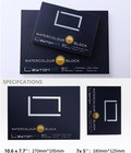 Non-warping Watercolor Paper Block - 100  Cotton Paper 20 Sheets Of 160lb 350gsm