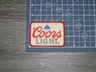 Coors Light American Beer Red beige silver Embroidered Iron On Patch 3   X 2 25 