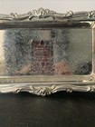 Vintage Silver Plated 10    Rectangular Serving Plate Ep On Steel 