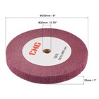 200mmx25mm 320 Grit Polishing Burnishing Wheel Nylon Wire Drawing Abrasive Flap