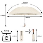 Large Reverse Umbrella -50 Inch Windproof Folding Inverted Umbrella - Upside    