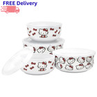 Ceramic Food Storage Bowls 4 Pack Vented Lids Microwave Dishwasher Safe 2 Sizes