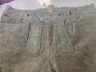 Lederhosen Leather German Oktoberfest Pants Brown Sz Eu 56 Us 38 40 Embroidery
