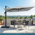 10ftcantilever Patio Umbrella  360   Rotating Offset Umbrella With Aluminum Frame