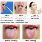 Tongue Scraper Cleaner Reusable Silicone Brush Oral Hygiene Fresh Breath Tool