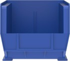 Akrobins Plastic Storage Bins  Space-saving Stackable Bins 15x8x7  Blue  12-pack
