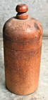 Vintage 1950 s Turned Wood Round Domed Cylinder Box 4 1 2  Tall 1 3 4  Wide