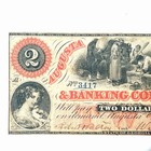 1861  2 Augusta Insurance Banking Company Civil War Obsolete Currency Bank Note
