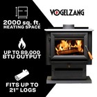 Vogelzang Epa 2020 Wood Stove - 89 000 Btu  Heats 2 000 Sq  Ft   Model 