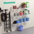 Haushof 4-pack 4ftx12in Heavy Duty Closet Shelves Wall Mounted Wire Shelving New