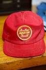 Vintage Martin Guitar Snapback Patch Hat Red Trucker Cap Usa 70s 80s