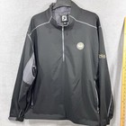Fj Footjoy Golf 1 4 Zip Pullover Wind Shirt 3xl Pga Black Long Sleeve