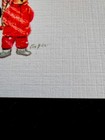 1 Vtg Marjorie Cooper Xmas Greeting Card Cute Kids Caroling Under Umbrella In       