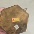 Hexagon Metal Lidded Decorative Box  Gold  6 X 6 In  4 In Height