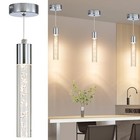 Modern Led Pendant Light  Chrome Bubble Hanging Ceiling Lighting Fixture  3 