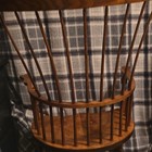 Vintage Comb Back Windsor Chair Wood Spindle Armchair Colonial Ill Deliver 