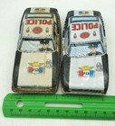 Vintage Tin Litho Police Cars Lot Of 2  Friction Damaged  Fire Sale  1970s Japan