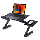 Folding Laptop Table Computer Desk Stand Bed Sofa W mouse Pad Adjustable Legs