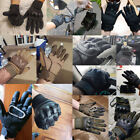 Leather Motorcycling Touch Screen Full Finger Gloves Hunting Riding Motorbike