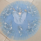 Sky Blue Professional Costume Ballet Tutu Kids Pancake Tutu Dance Ballet Dress