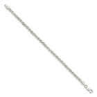925 Sterling Silver Polished 9 Inch 4 3mm Rope Chain Bracelet Solid