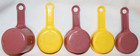 Lot Of 5 Vintage Rubbermaid Yellow   Pink Measuring Cups 1 4 1 3 1 2 2    1 Cup